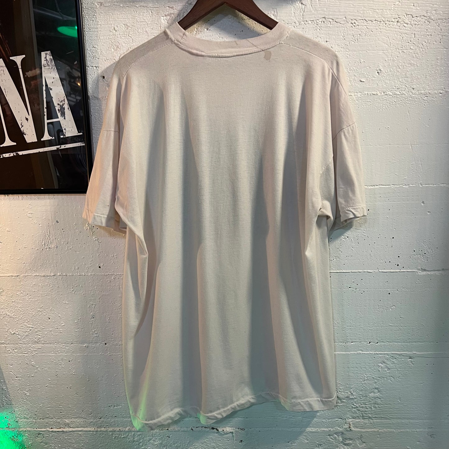 Vintage Distressed Code Of The West Cowboy Single Stitch T-Shirt - Size Large - Made In USA - White/Multi