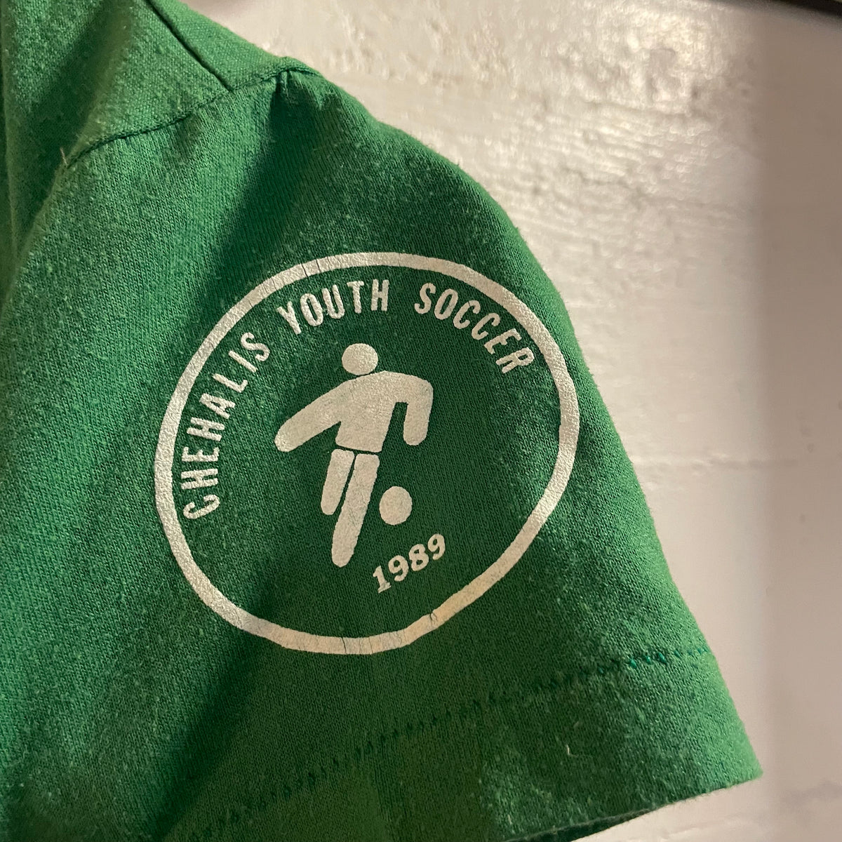 Vintage 1980's Pe Ell Weyerhaeuser Soccer Single Stitch T-Shirt - Size Youth Large - Made In USA - Green