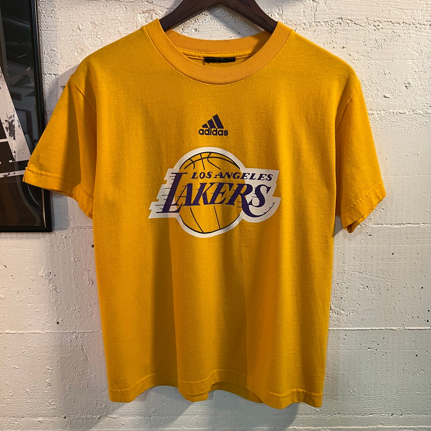 Vintage 2000's Los Angeles Lakers Adidas Baby Tee - Size Small - Gold/Purple