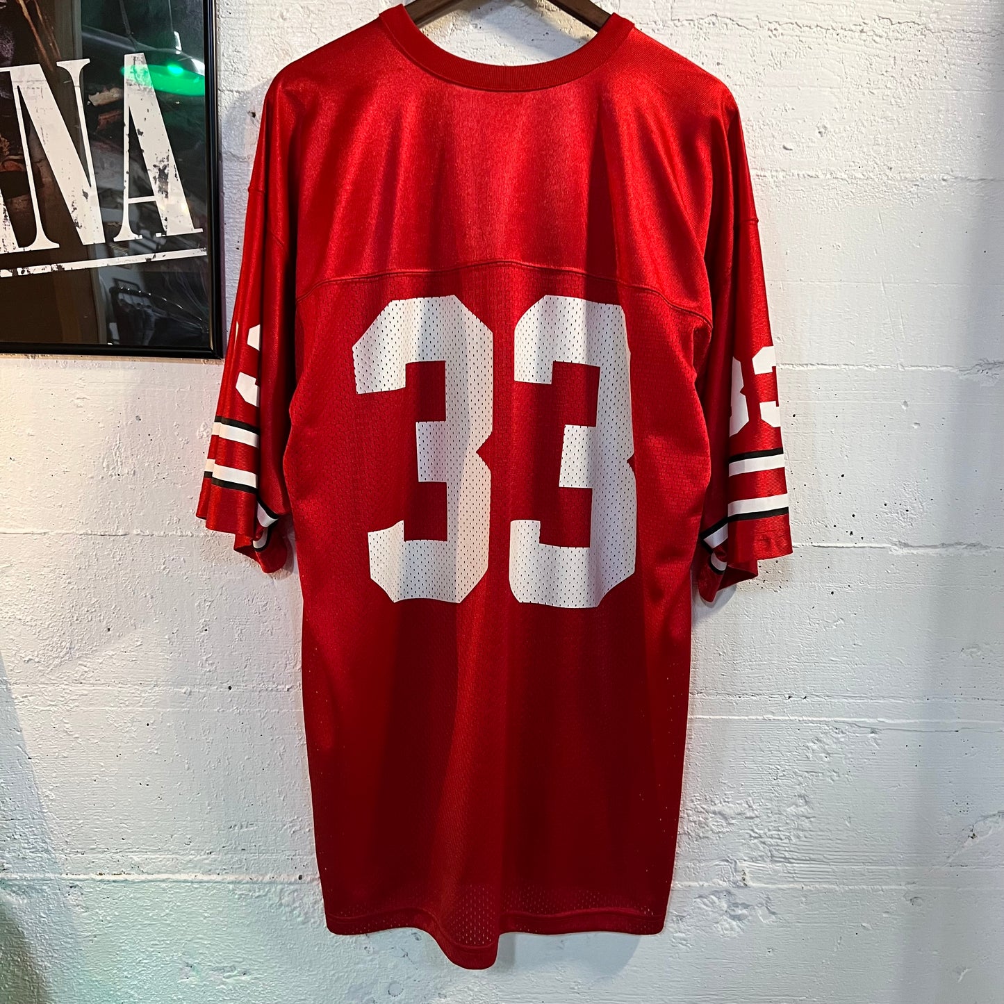 Vintage Nike Ohio State '#33' Mesh Football Jersey - Size XL - Red/White/Black