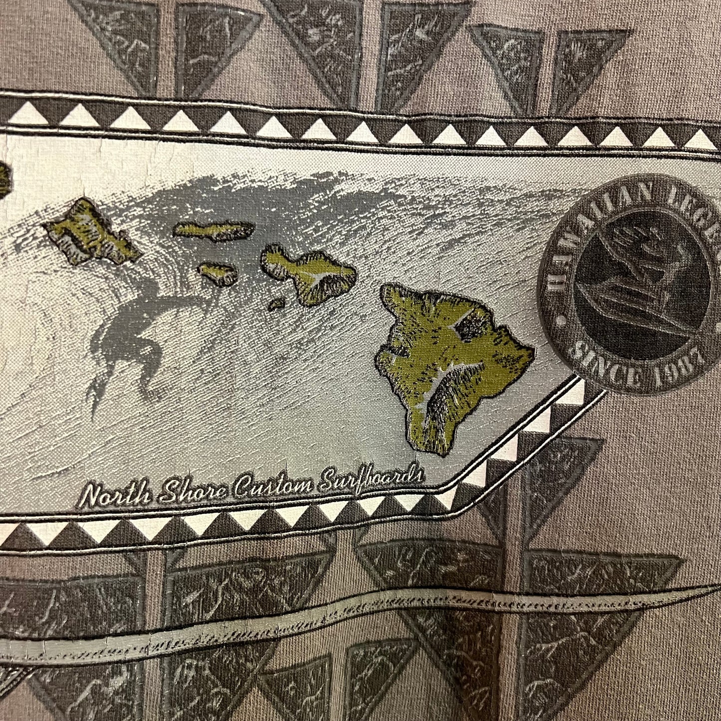 Vintage 90's Hawaiian Legends North Shore Tank Top - Size XL - Gray