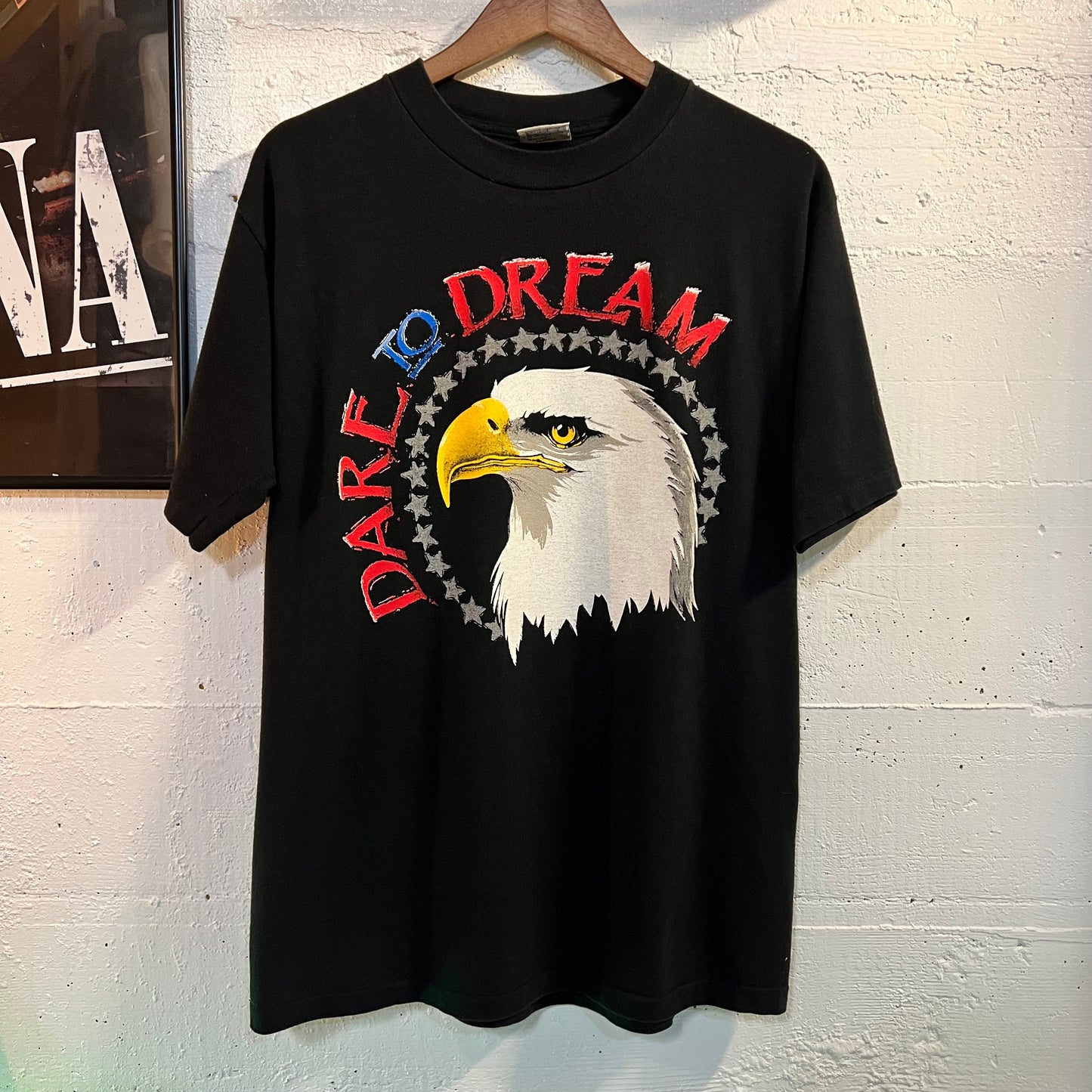 Vintage Greg Coen Motor Company 'Dare To Dream' Eagle Springfield, OR Single Stitch T-Shirt - Size Large - Made In USA - Black/Multicolor