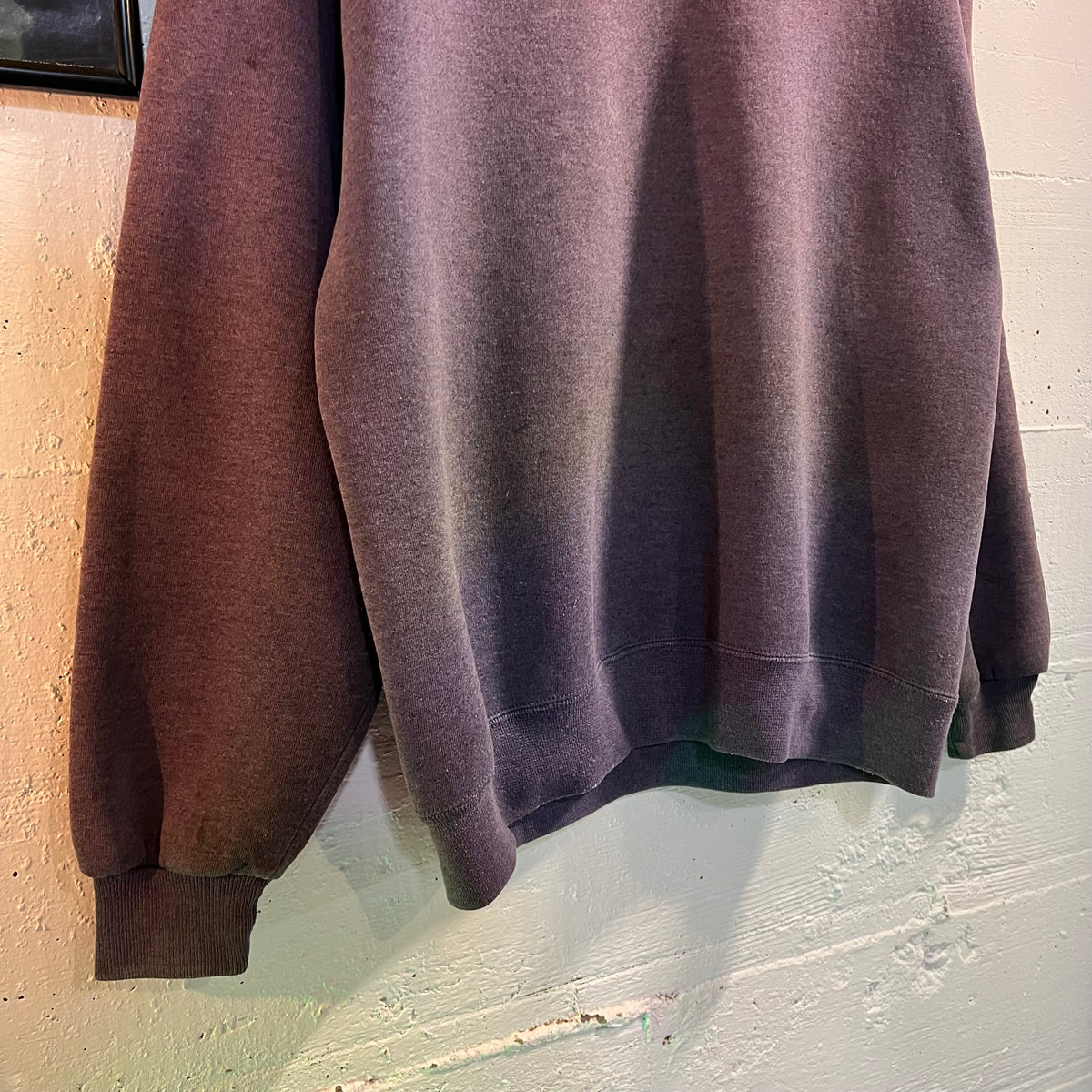 Vintage 90's Jerzees Blank Faded & Distressed Crewneck Sweatshirt - Size Large - Made In USA