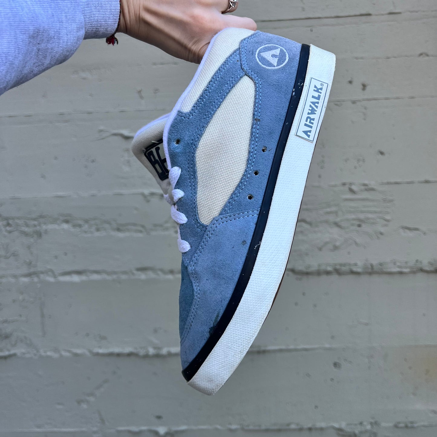Vintage 90's Airwalk 86 Series 'Crease' Skate Shoes - Size 9M - Blue/White
