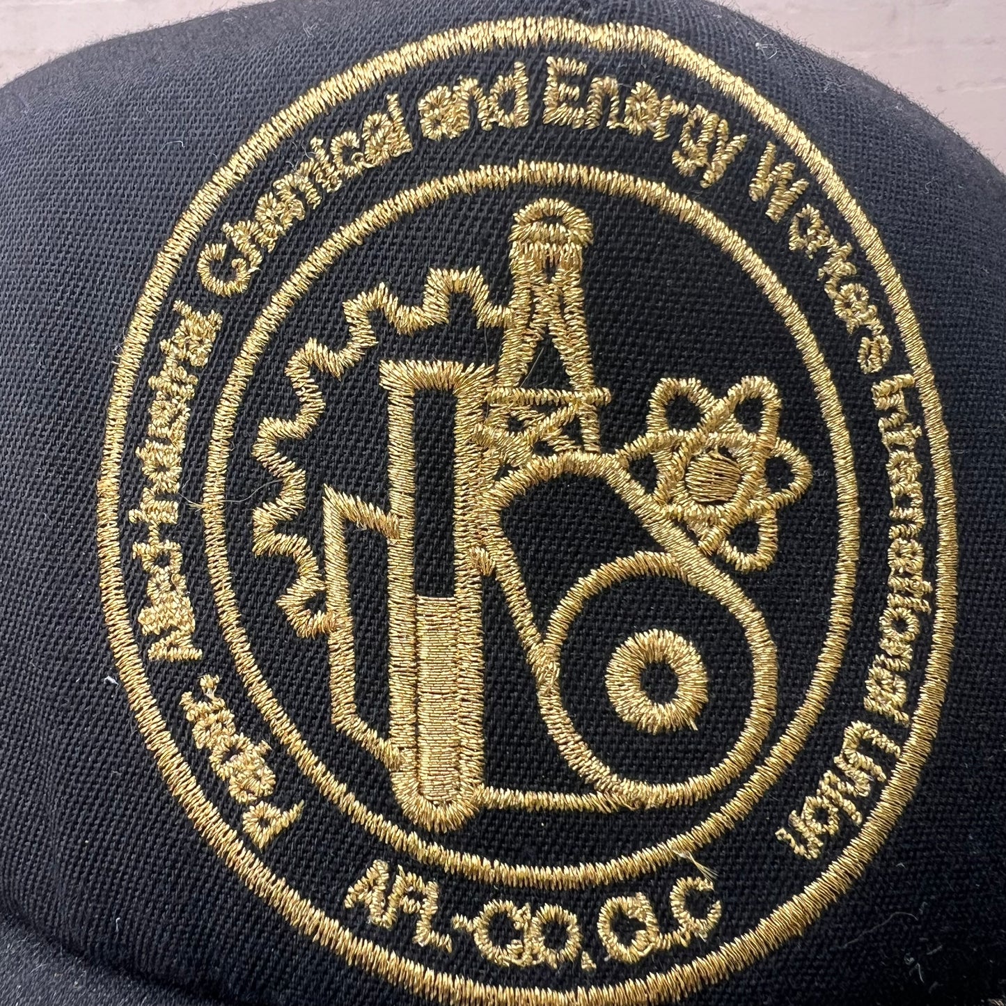 Vintage United P.A.C.E Union Embroidered Snapback Hat - O/S - Union Made In USA - Black/Gold