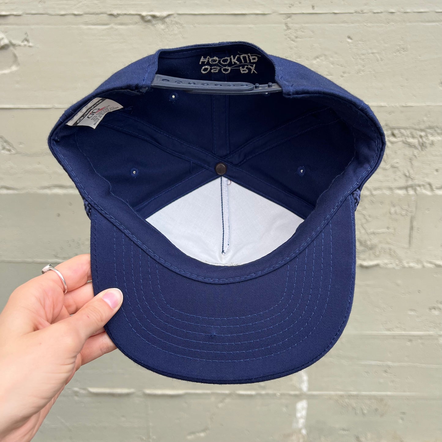 Vintage 1990's OSO NGL Project Embroidered Snapback Hat - O/S - Navy/Silver