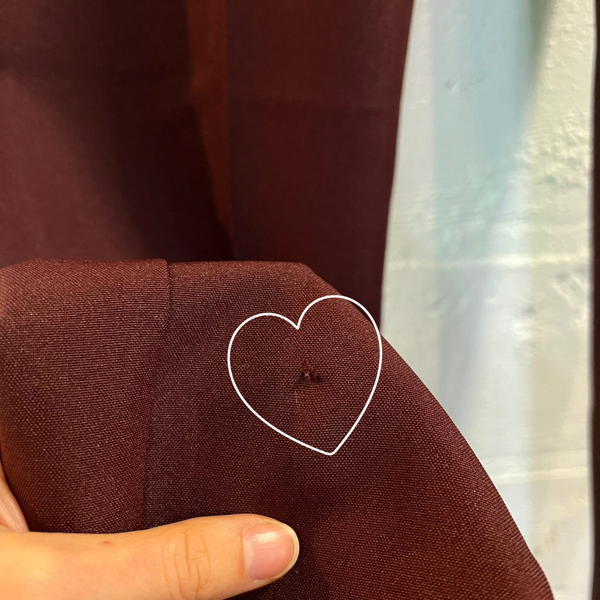 Vintage Pleated Loose Fit Straight Leg Dacron Unhemmed Trousers - Size 30" - Maroon