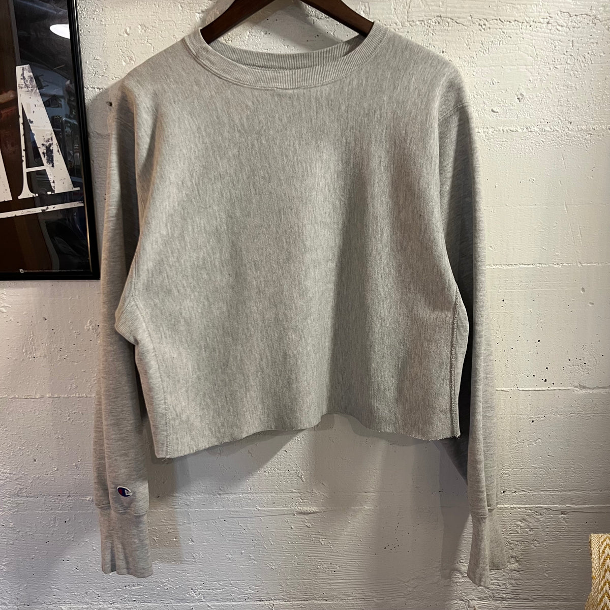Vintage 90’s Champion Reserve Weave University Of Maryland Cropped Crewneck Sweatshirt - Size XL - Made In USA - Heather Grey/Red/Black