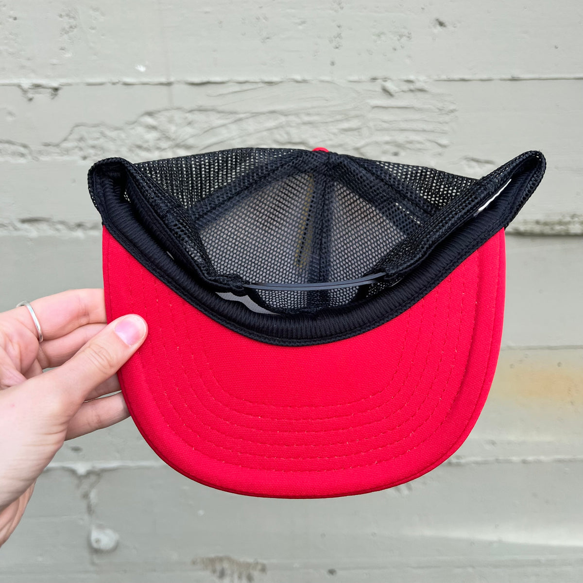 Vintage 1970's Funny Madly In Bed Trucker Hat OS