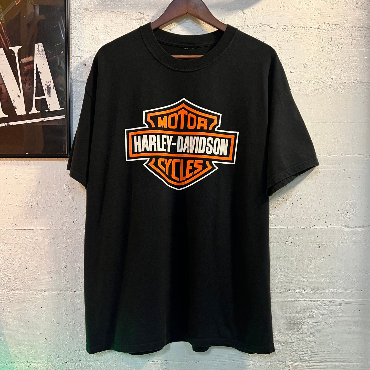 Vintage 90's Harley Davidson Brighton, Michigan Classic Logo T-Shirt - Size Large - Black/Multicolor