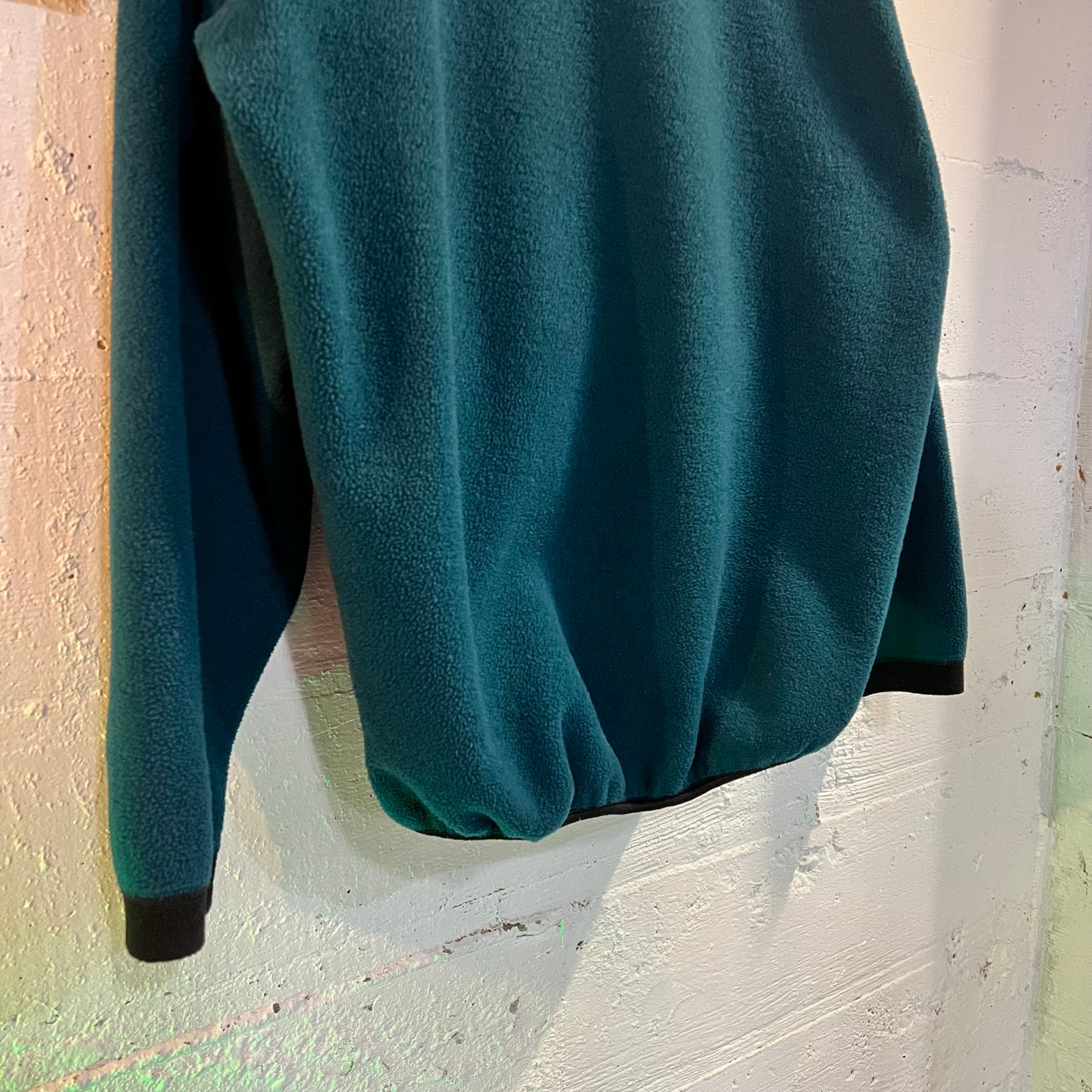 Vintage REI Polartec 1/4 Zip Pullover Fleece Jacket - Size Large - Turquoise/Black