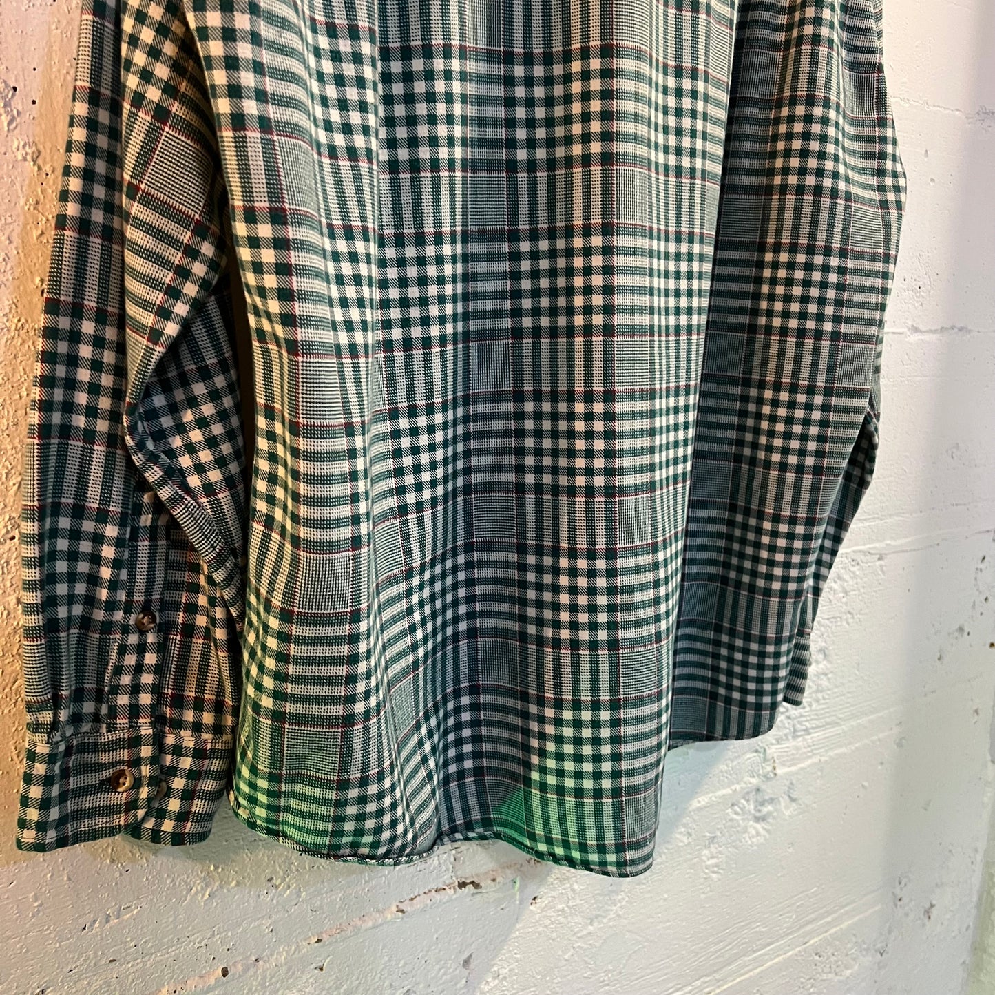 Vintage 90's High Sierra Cotton Plaid Flannel Shirt - Size XL - Green/White/Red