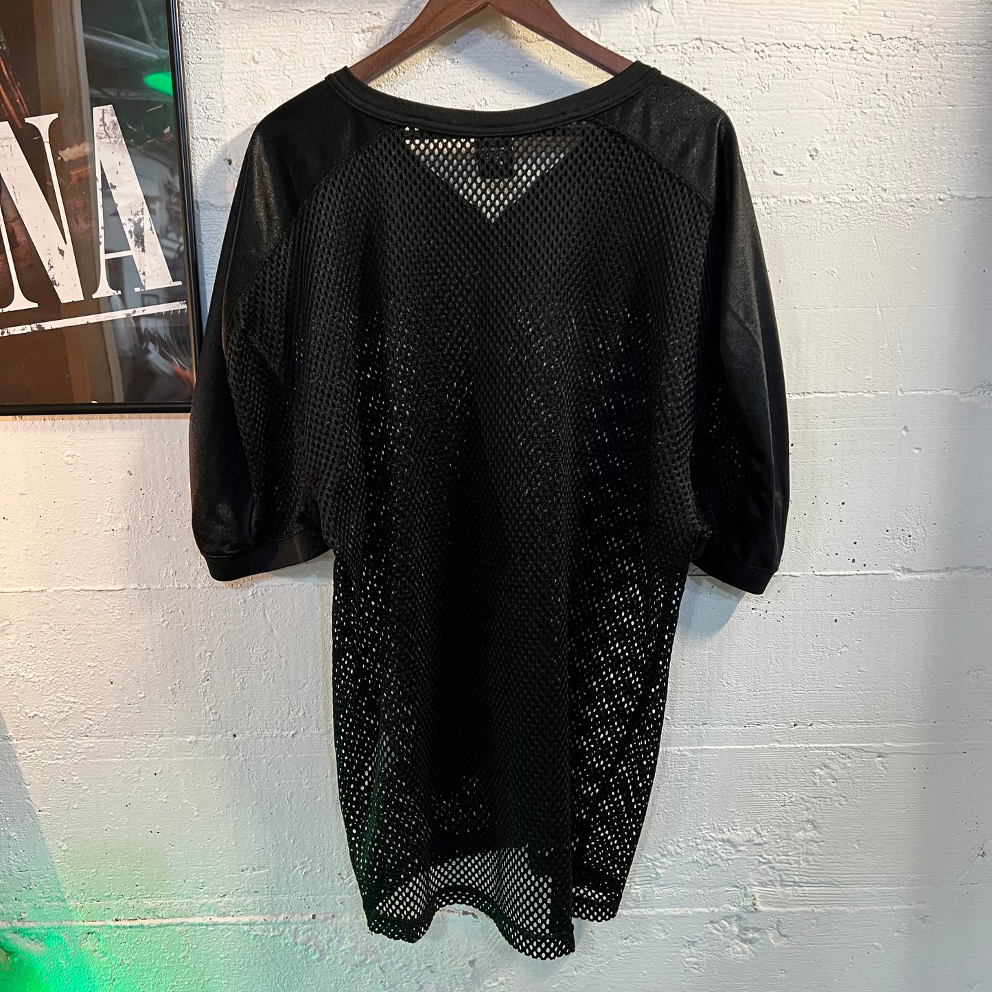 Vintage Nike Team Mesh Football Style Jersey - Size 2XL - Black