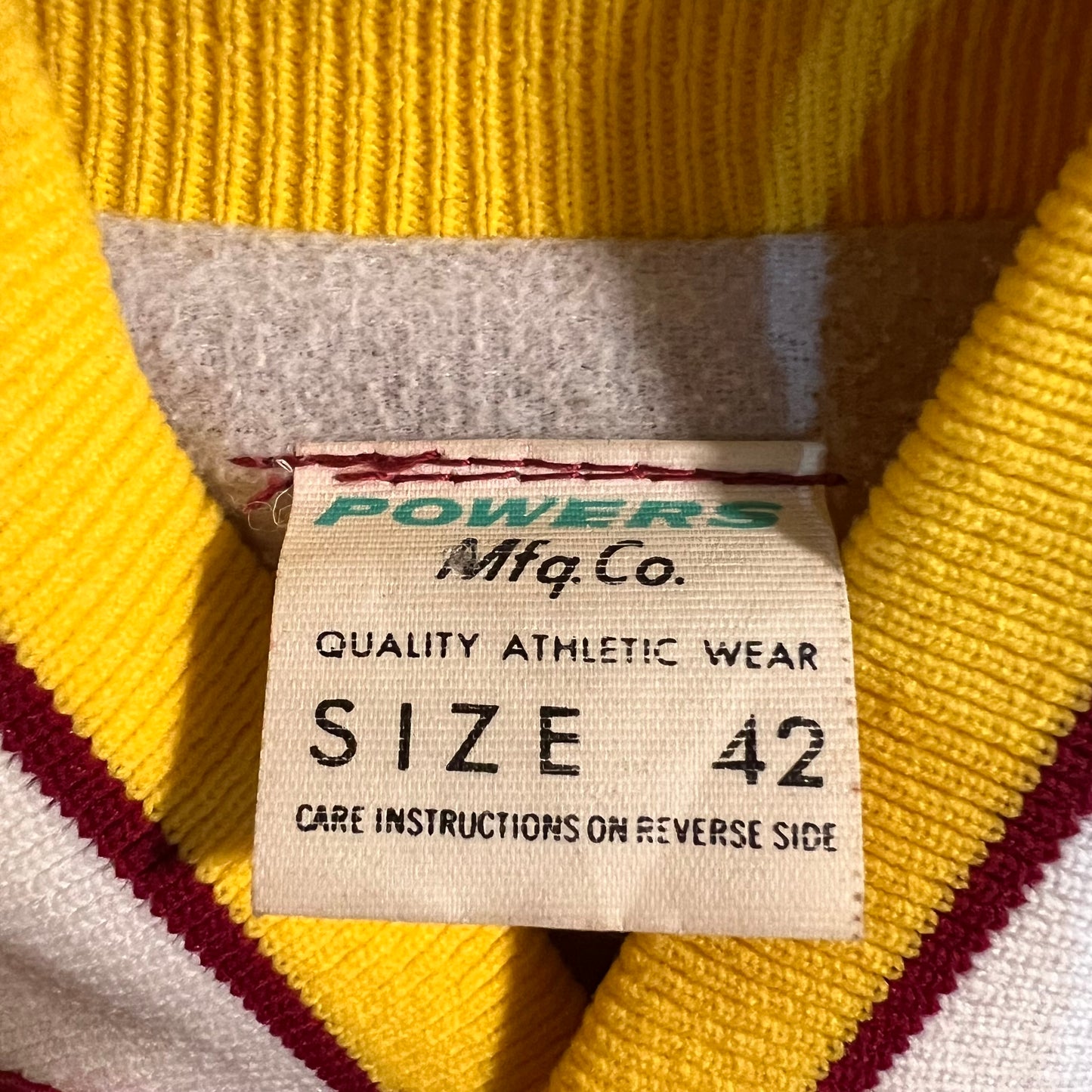 Vintage 1980's Powers Athletic Wear Satin Varsity Jacket - Size Large (42) - Vancouver Prairie Falcons - Union Made UGWA