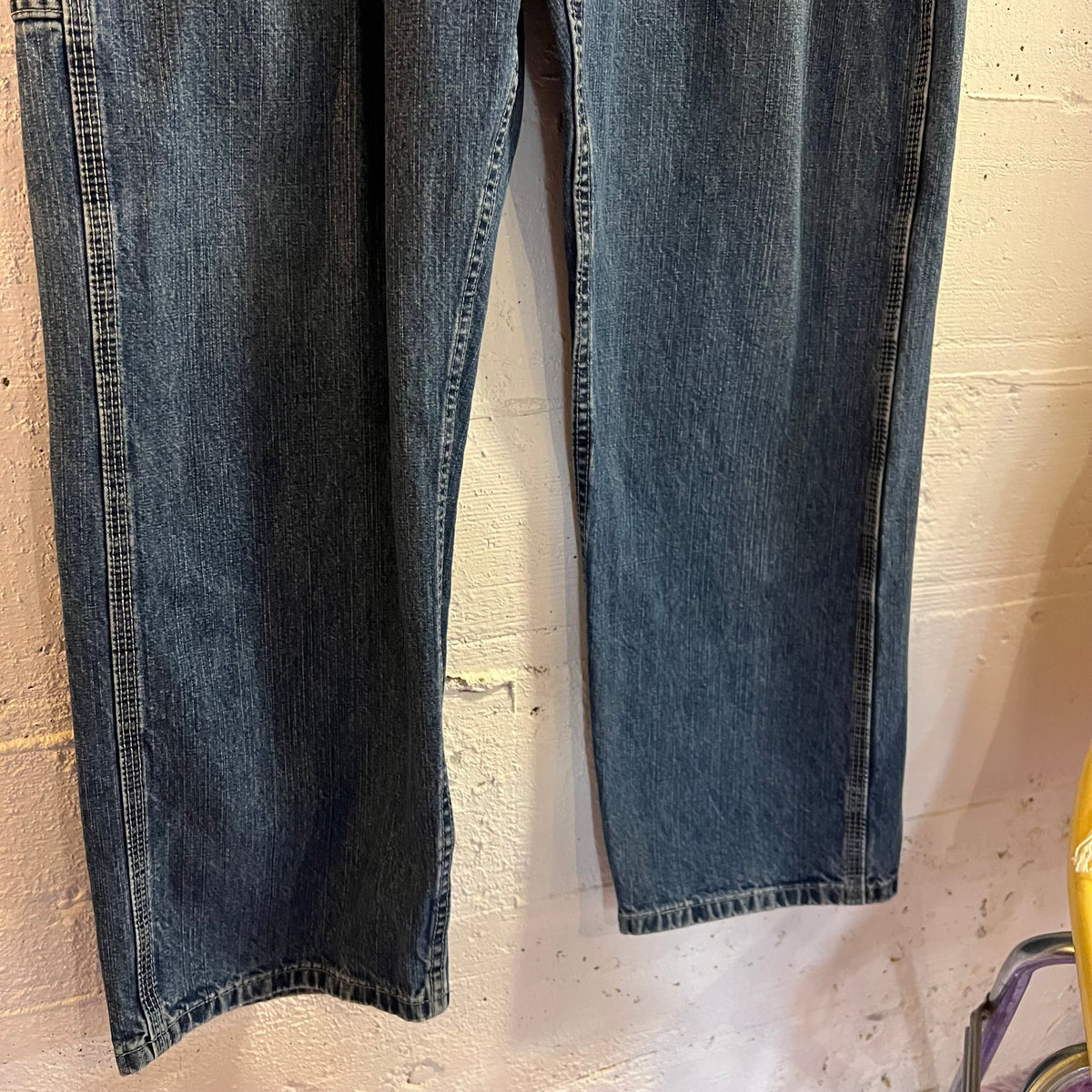 Vintage 2000's Lee Denim Carpenter Baggy Jeans - Size 38" x 31" - Mid Wash Indigo - 100% Cotton