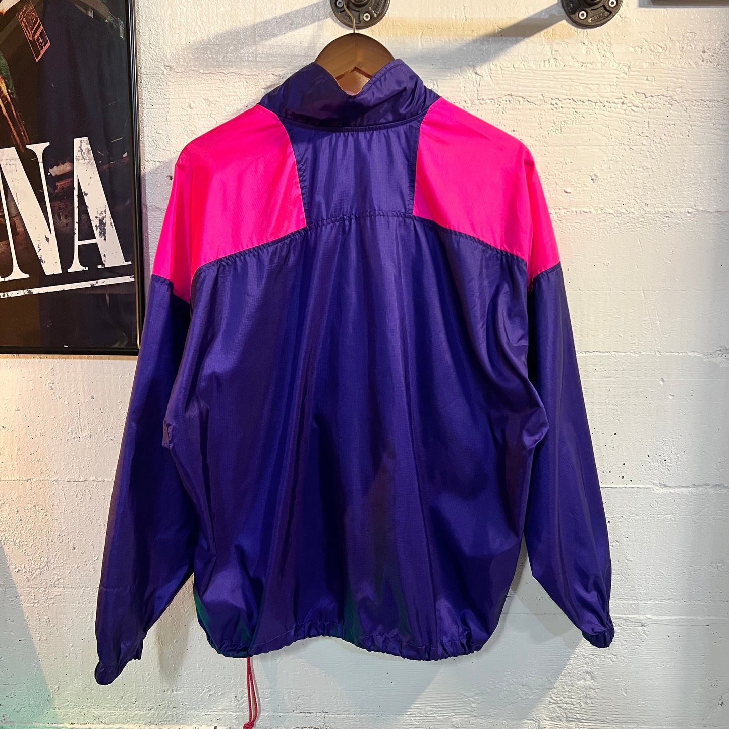 Vintage Columbia Women’s Windbreaker Top & Bottom Set - Size XL/L - Made In Taiwan - Purple/Pink/Orange