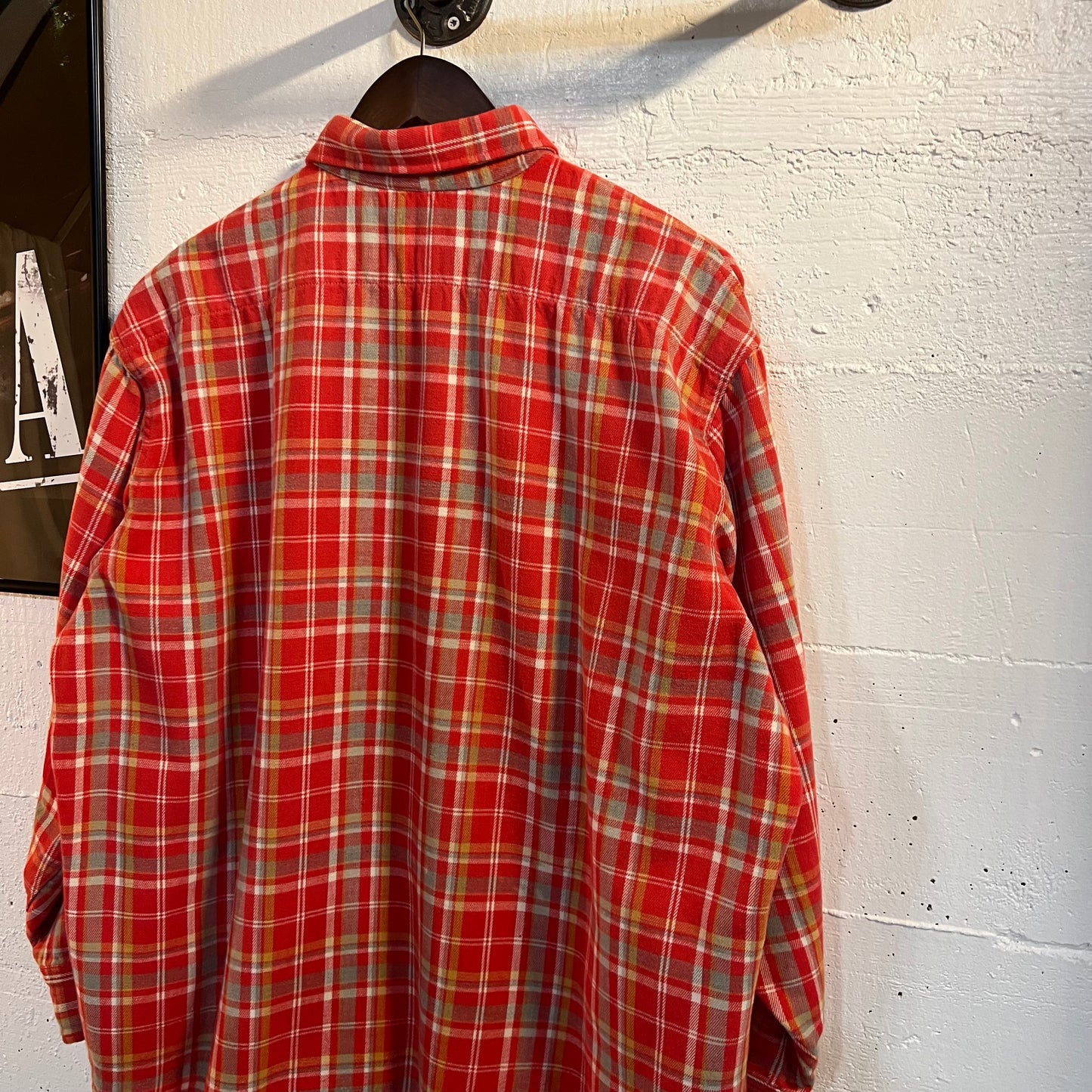 Vintage 1970's JCPenney Big Mac Plaid Flannel Shirt - Size XL - Made In USA - Red/Yellow