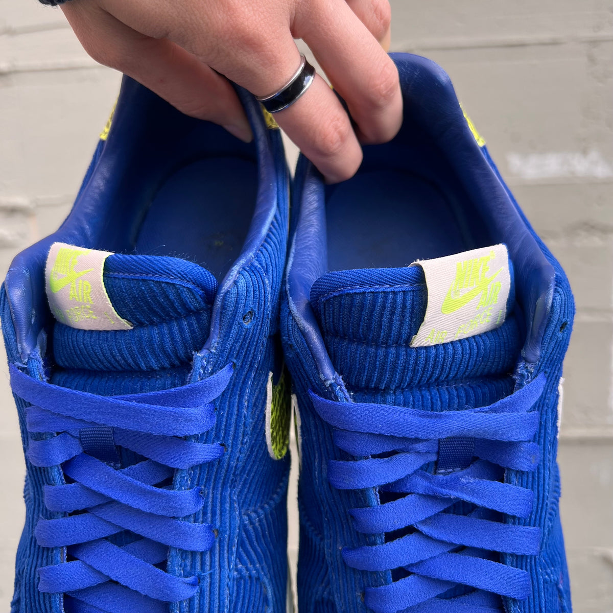 *Pre-Owned* Nike x Olivia Kim Air Force 1 '07 'No Cover' - Size 11W/9.5M - Navy/Yellow-Sail - CK3314-400
