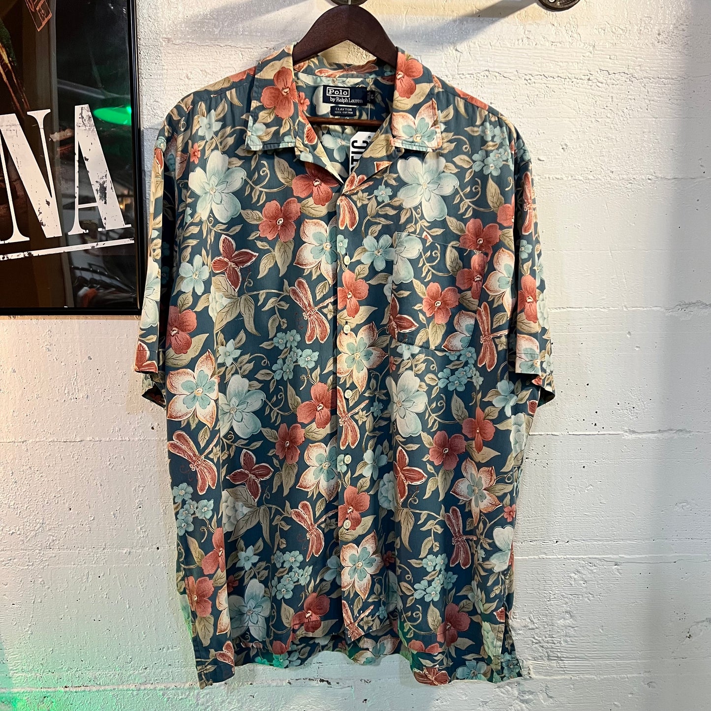 Vintage Polo Ralph Lauren Floral Print Loop Collar Shirt - Size XL - Multicolor