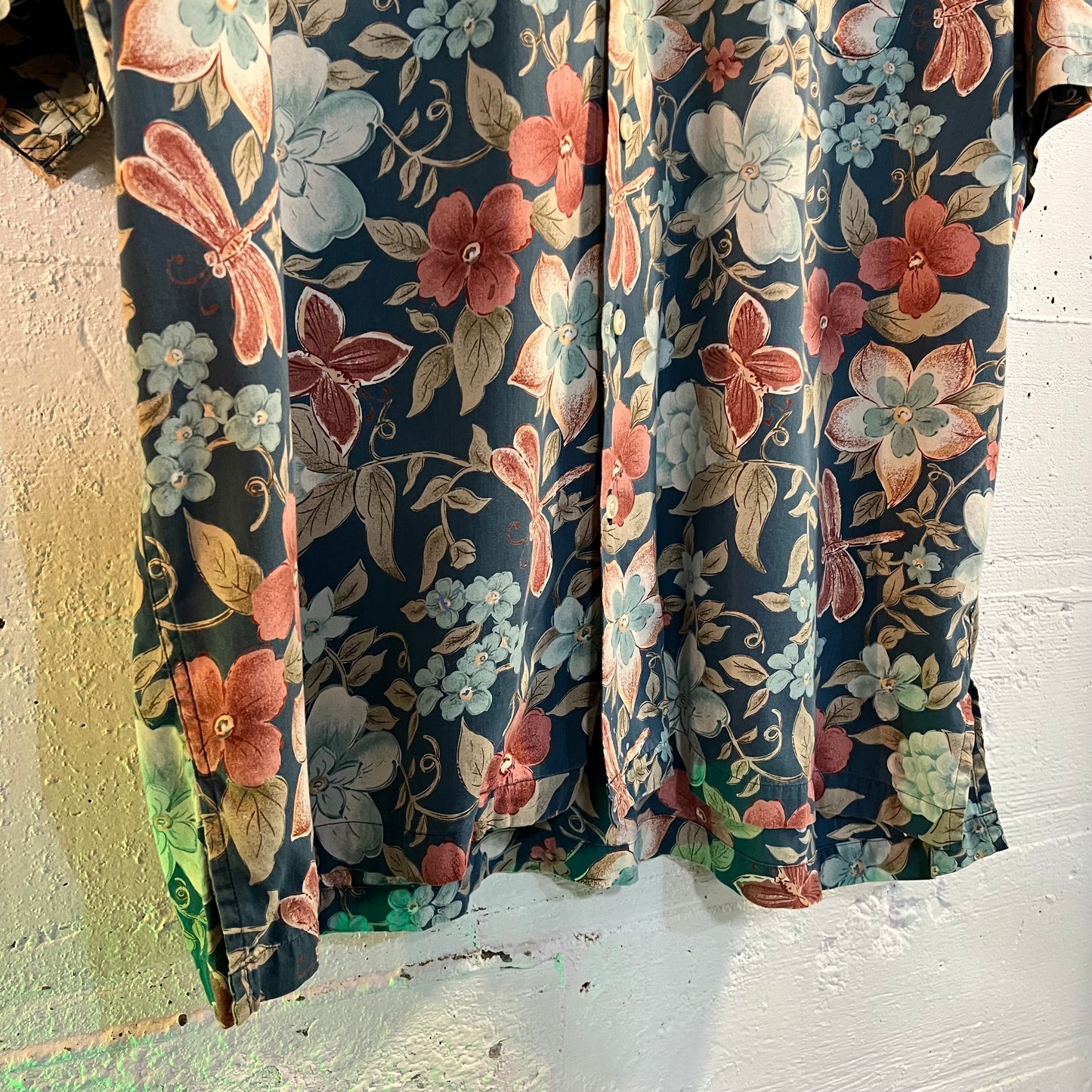 Vintage Polo Ralph Lauren Floral Print Loop Collar Shirt - Size XL - Multicolor