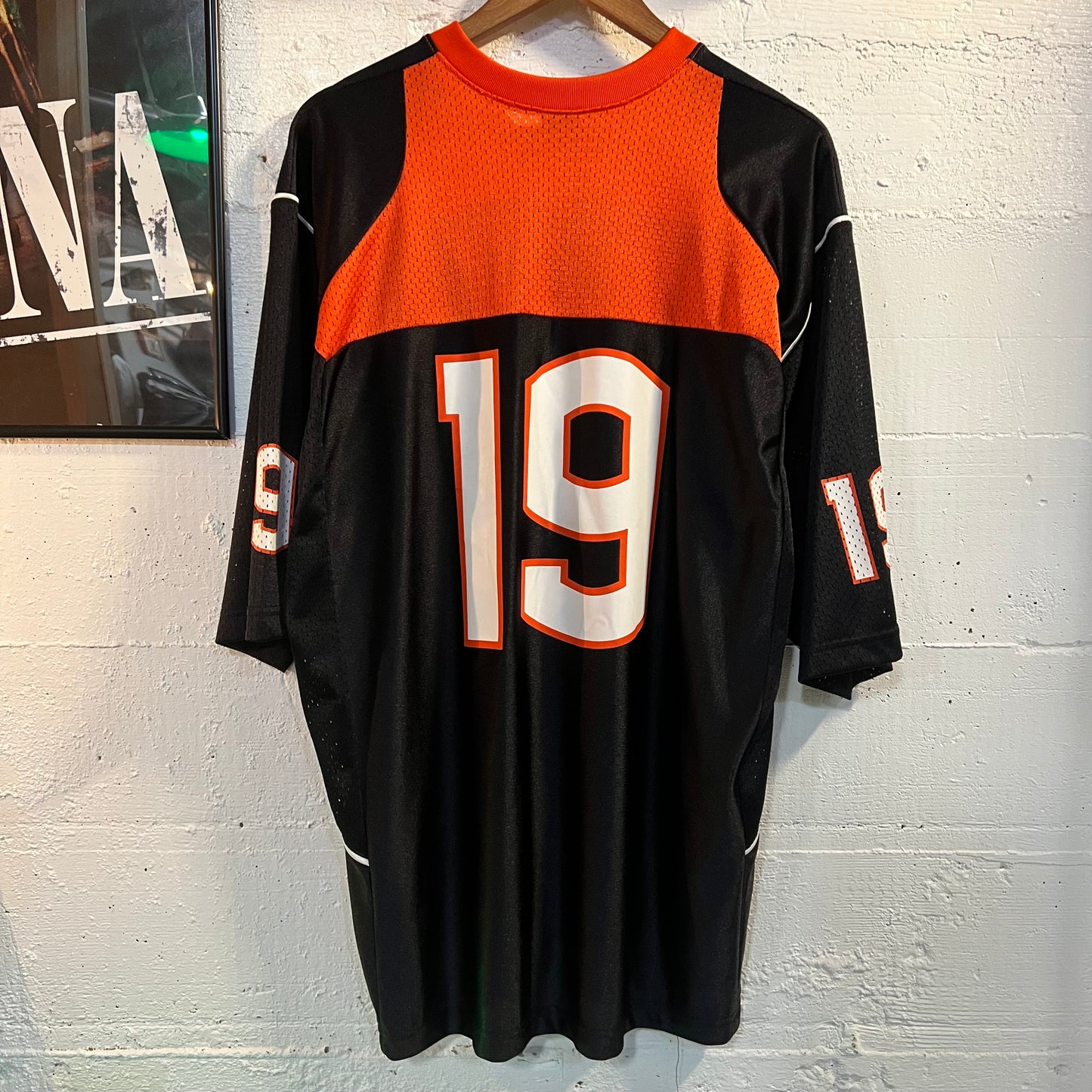Vintage Y2K Nike Oregon State University ‘#19’ Mesh Football Jersey - Size Large - Black/Orange/White