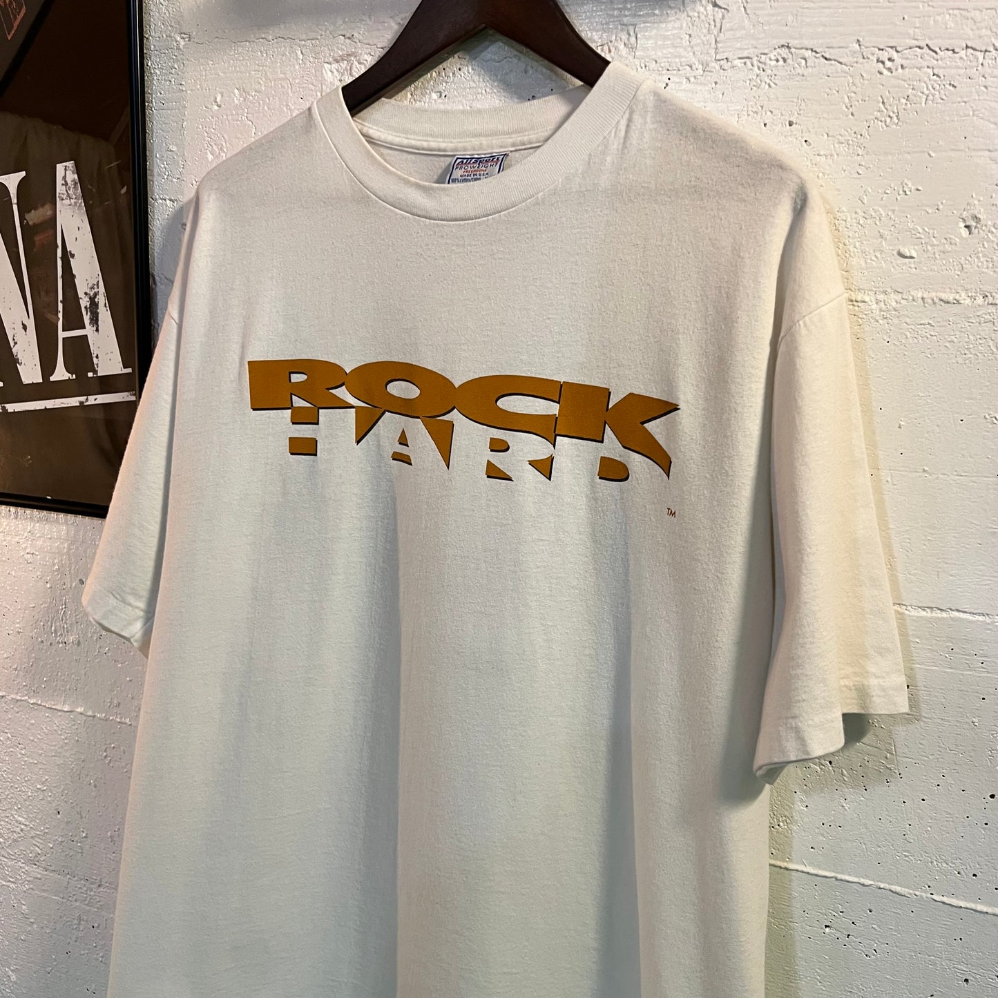 Vintage 90's Rock Hard Weight Lifting 'Train 2 Reign' Single Stitch T-Shirt - Size XL - Made In USA - White