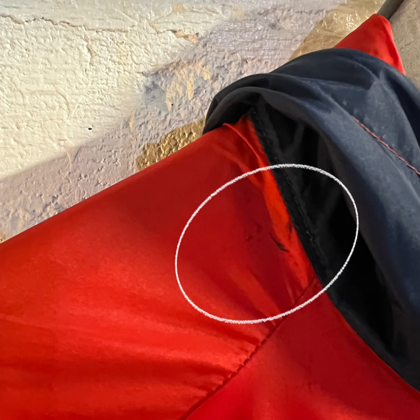Vintage 1970's/80's Nike Colorblocked Hooded Windbreaker Jacket - Size Small - Made In USA - Red/Blue