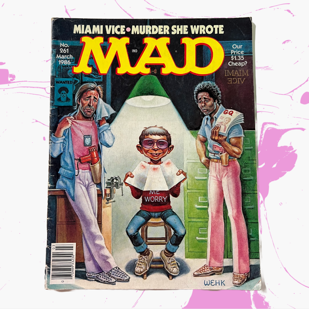 Vintage 1986 MAD Magazine 'No. 261 - Miami Vice & Murder She Wrote'