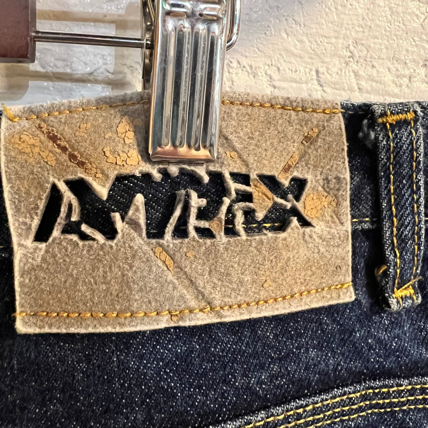 Vintage 90's Avirex Heavyweight Baggy Denim Utility Jean Shorts (Jorts) - Size 38" - Dark Wash Indigo