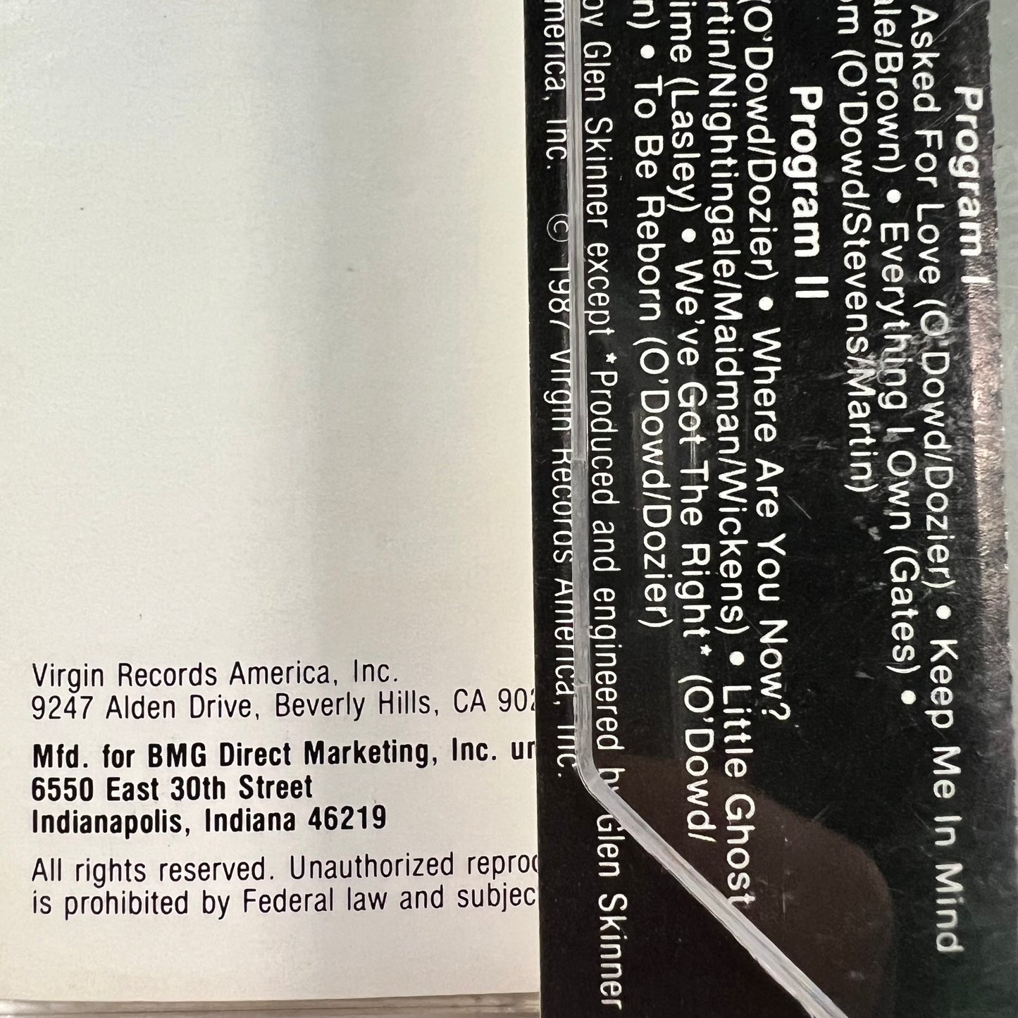Vintage 1987 Boy George 'Sold' Cassette Tape