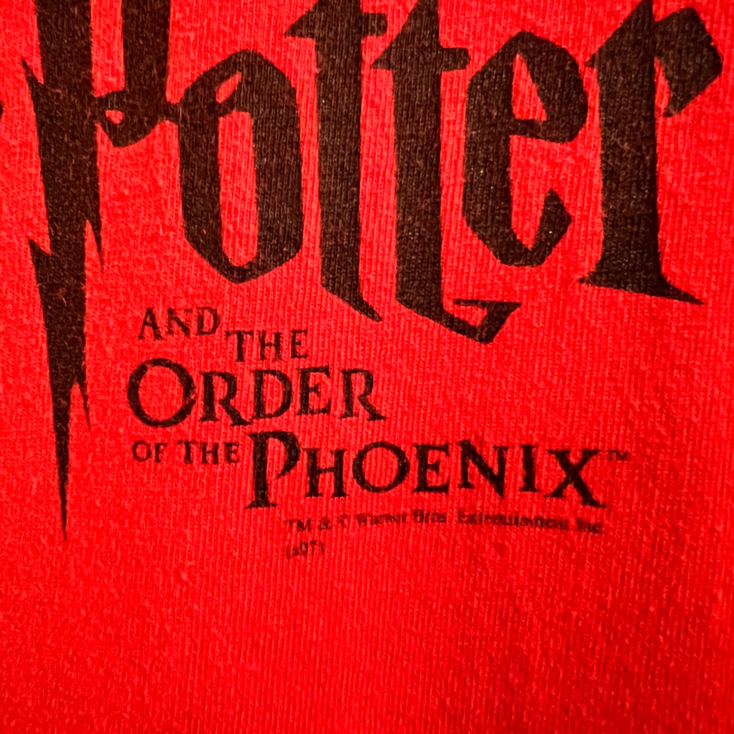 Vintage Y2K 2007 Harry Potter ‘Order Of The Phoenix’ Movie Promo T-Shirt - Size Large - Red/Black
