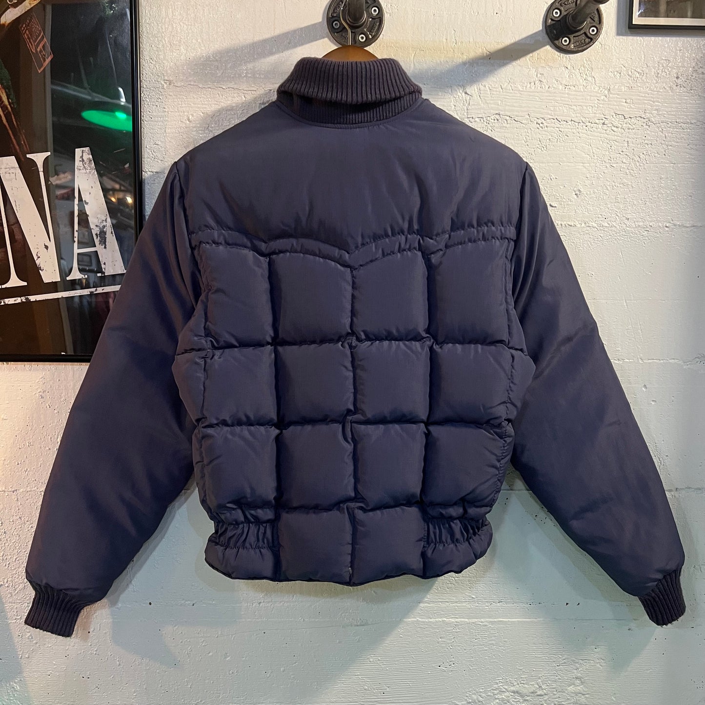 Vintage 70's Tempco Goose Down Western Cut Puffer Jacket - Size Youth XL (14) - Made In USA - Lavender
