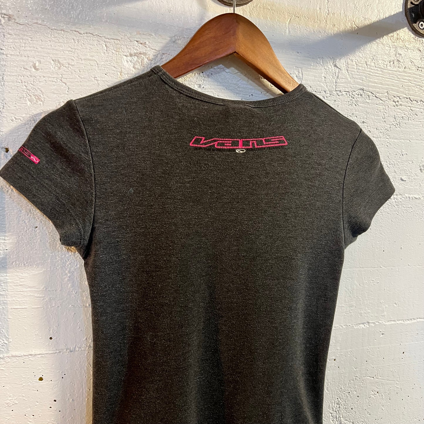 Vintage Late 90's Vans 'Registered Trademark Glitter Logo Baby Tee - Size Small - Made In USA