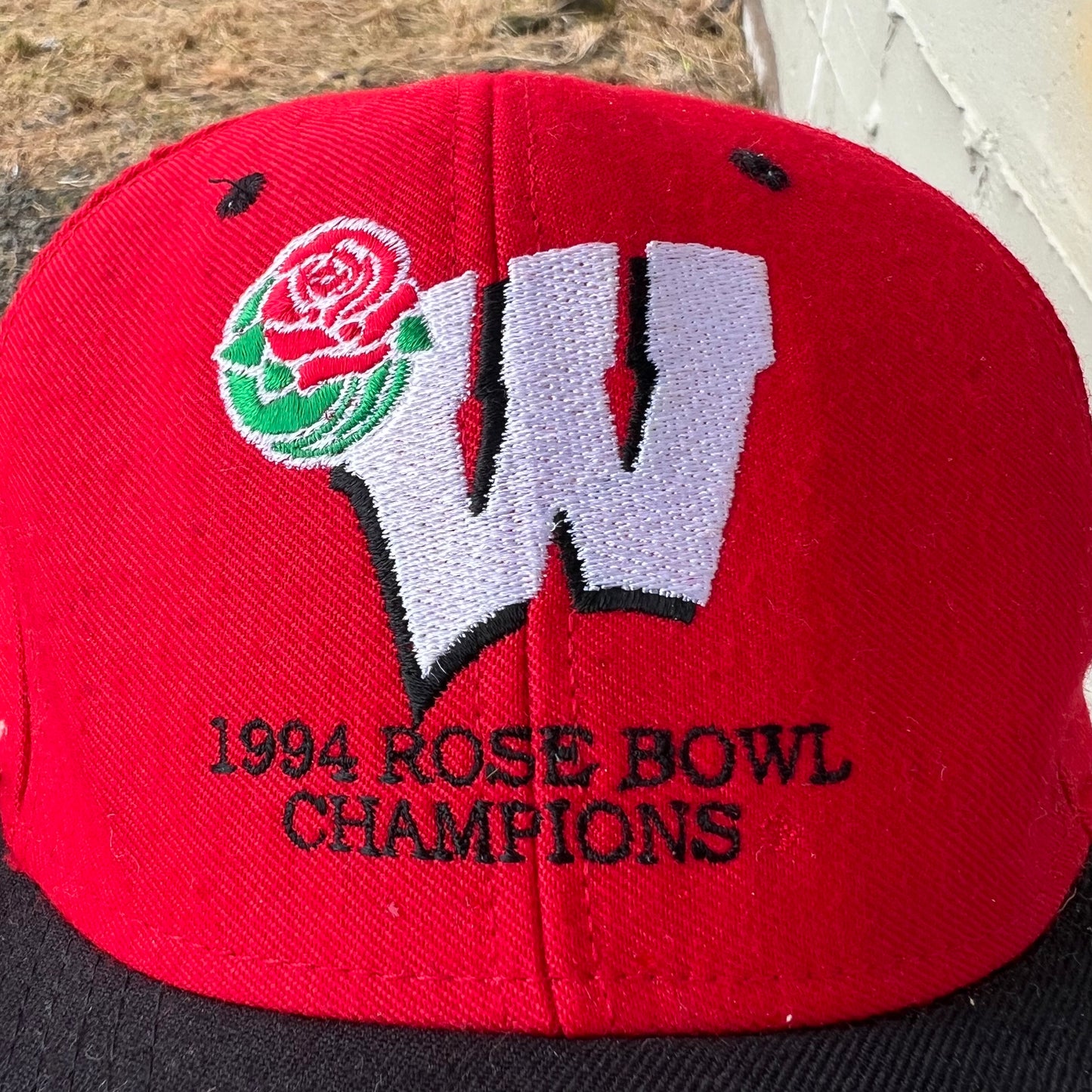 Vintage Nutmeg Mills Wisconsin Badgers '94 Rose Bowl Champions Snapback Hat - O/S - Made In USA