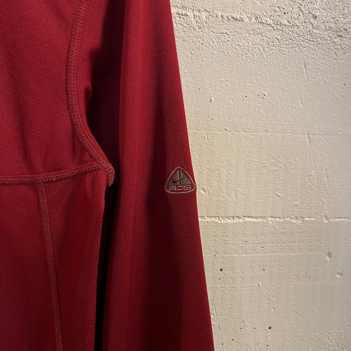 Nike ACG 1 Base Layer Quarter Zip Pullover Athletic Long Sleeve Shirt - Size Small - Maroon