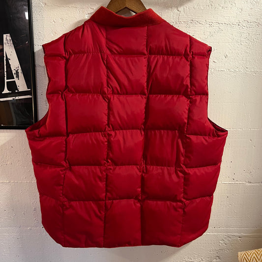 Vintage 70’s/80’s Fieldmaster Quilted Down Puffer Vest - Size Large - Red