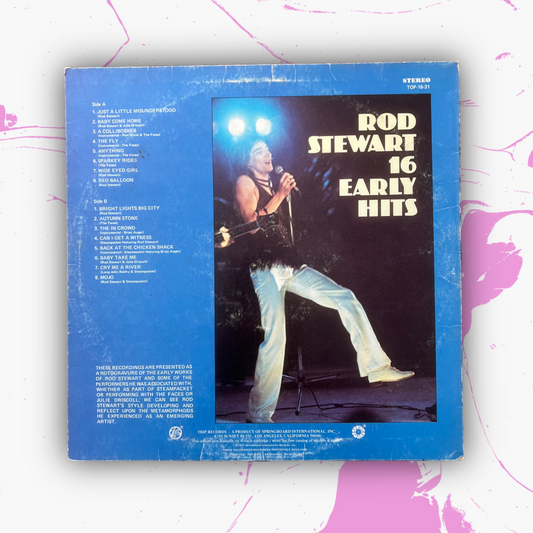 Vintage 1977 Rod Stewart ‘16 Early Hits’ Vinyl Record