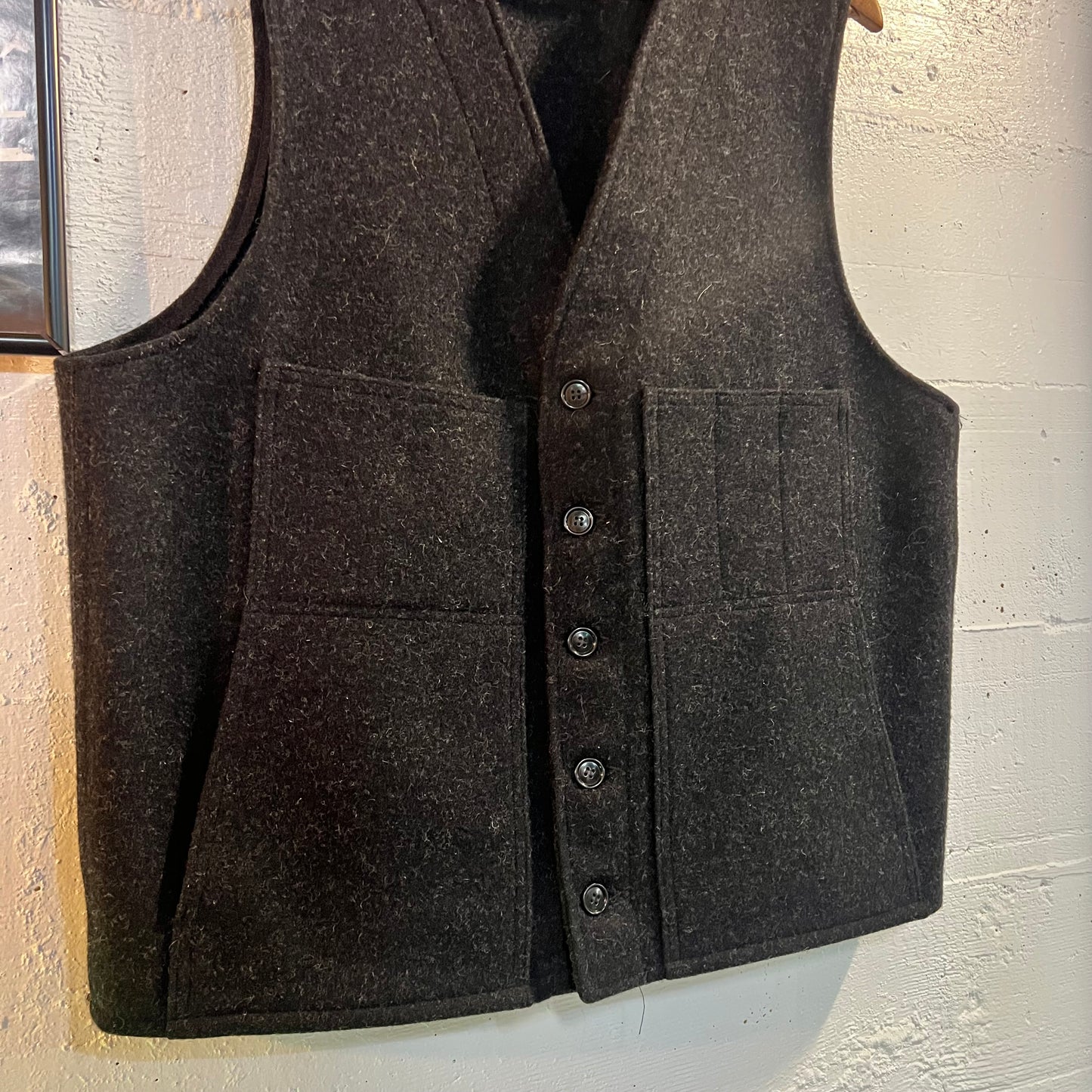 Vintage 1970's C.C. Filson Co. Wool Mackinaw Vest - Size Large - Made In USA - 100% Virgin Wool