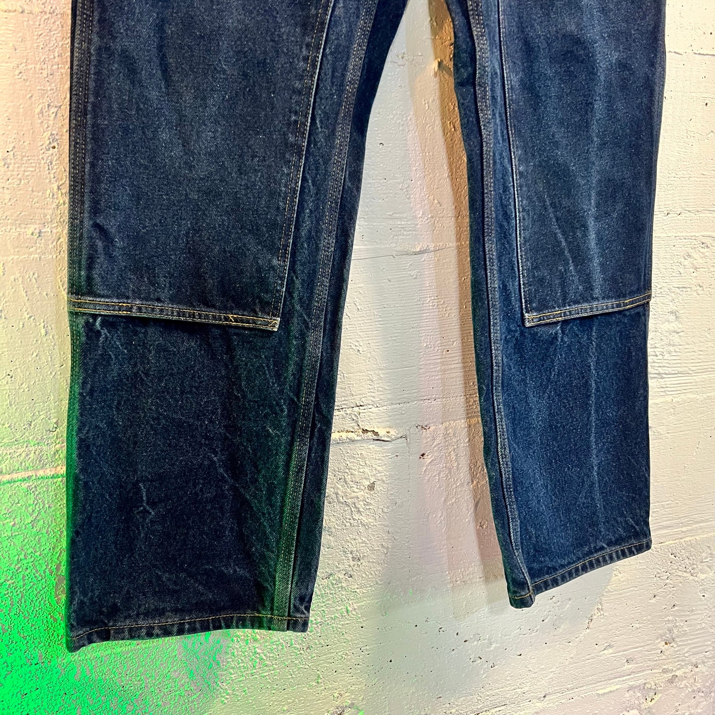 Vintage Carhartt Original Fit Double Knee Denim Carpenter Jeans - Size 32x30 - Dark Wash