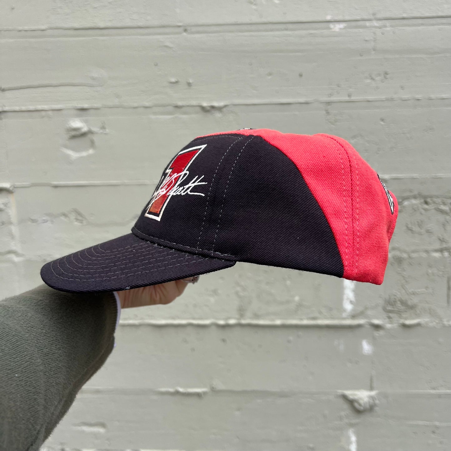 Vintage 90's Honda Fox Racing 'Jeremy McGrath' Snapback Hat - O/S - Red/Black