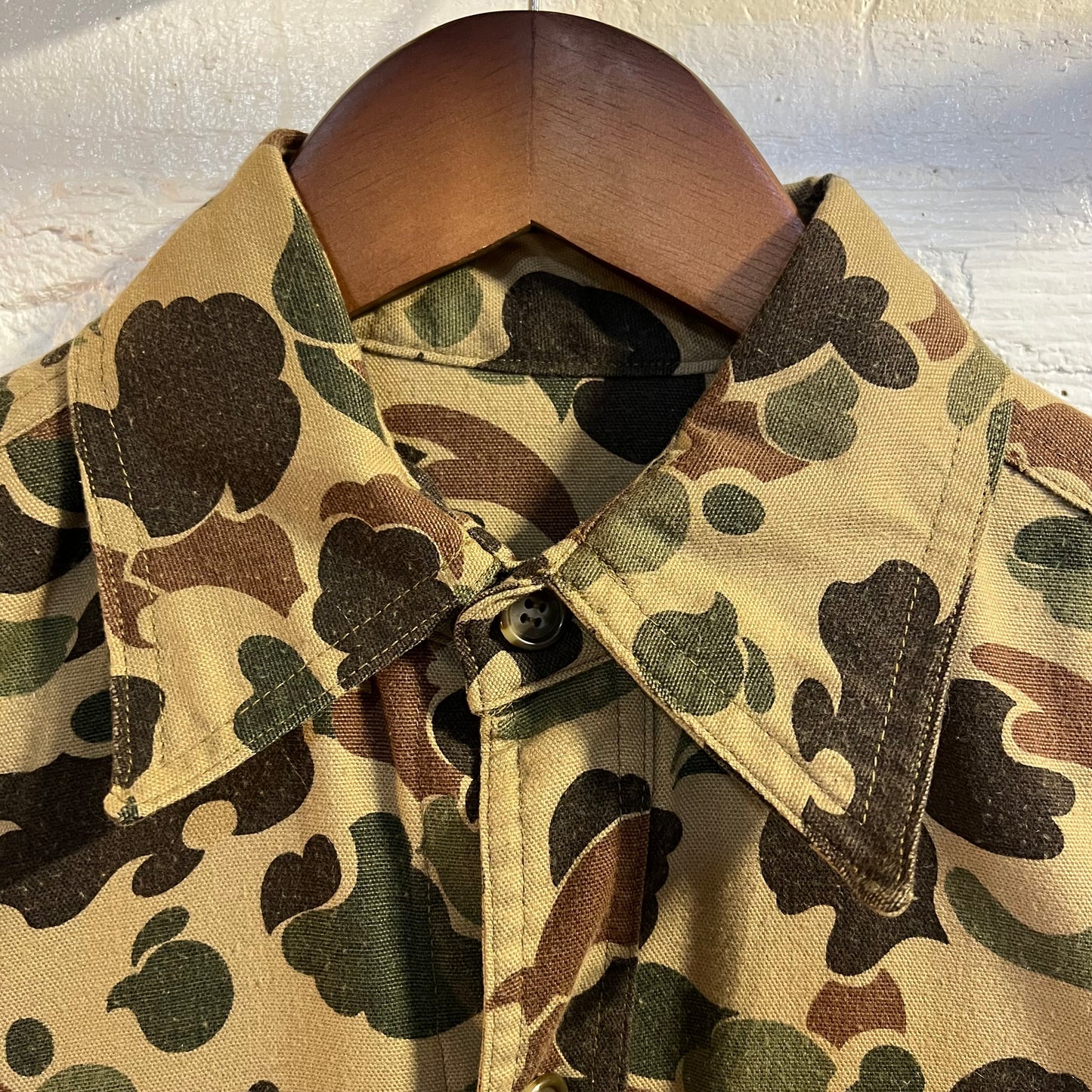 True Vintage 60's/70's Frogskin/Duck Camo Field Jacket Shirt - Size M/L - Cotton