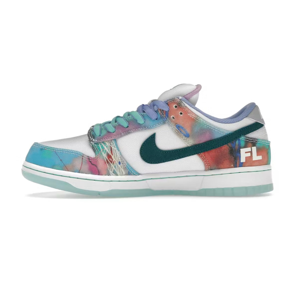 *New* Nike x Futura Laboratories SB Dunk Low - Size 9.5M - Bleach Aqua/Geode Teal/White - HF6061-400