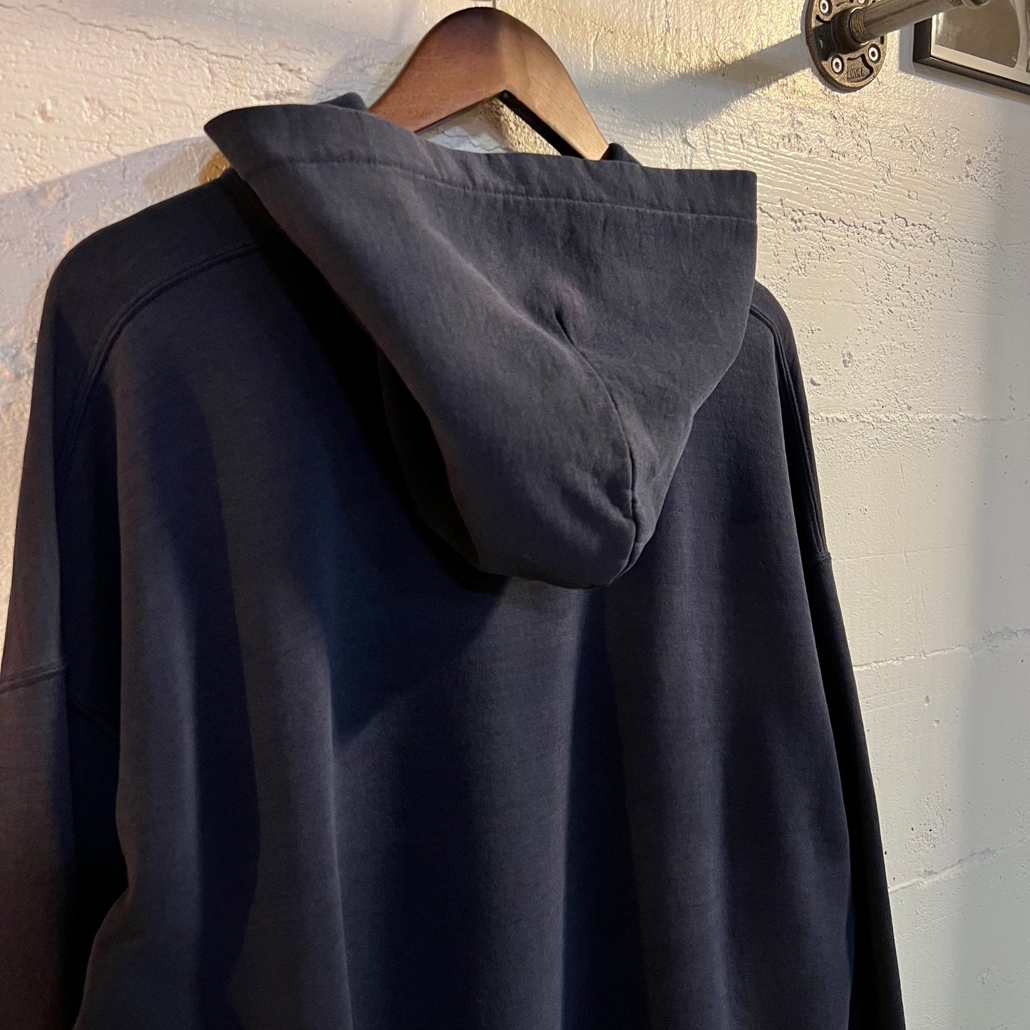 Vintage 90's Distressed Native Totem Art Pullover Hoodie - Size XL - Faded Navy
