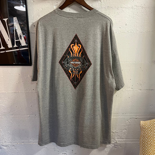 Vintage 1996 Harley Davidson Pacific Maui Hawaii T-Shirt - Size 2XL - Made In USA - Heather Grey