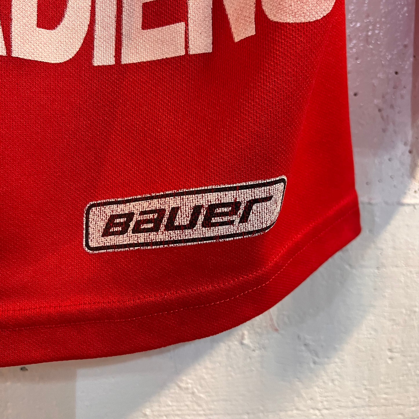 Vintage 90's Youth Bauer #3 Hockey Jersey - Size Youth Small - Red/White/Blue