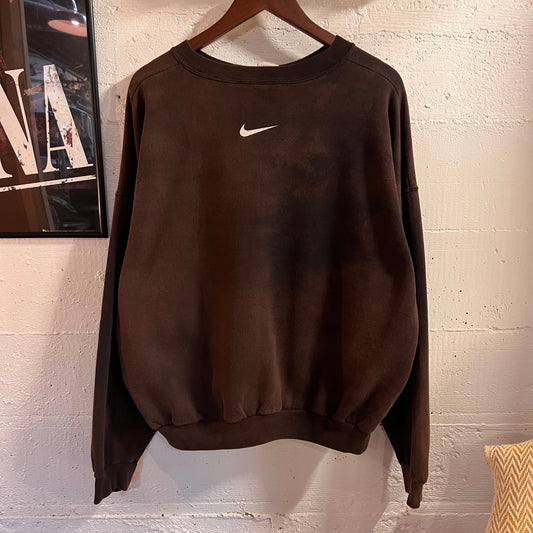 Vintage 90’s Nike Portland Pride Soccer Faded Crewneck Sweatshirt - Size XL - Made In USA - Brown/Multi