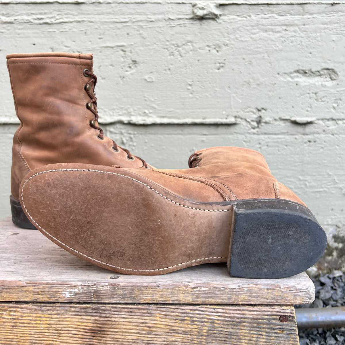 Vintage Laredo Women's Leather Lace Up Kiltie Boots - Size 10M (Medium Width) - Made In USA - Leather