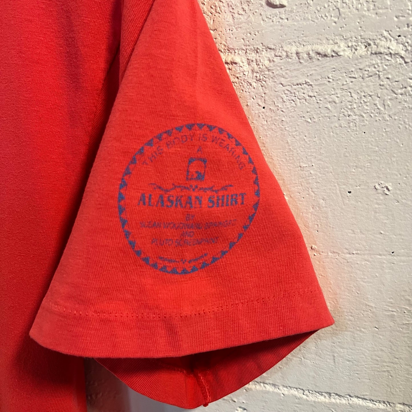 Vintage 90's Single Stitch Alaskan Indigenous Art Graphic T-Shirt - Size Medium - Made In USA - Pink/Multi