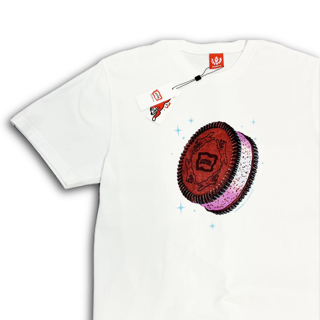 *New* Ice Cream 'Cookies' Short Sleeve T-Shirt - Size Medium - White