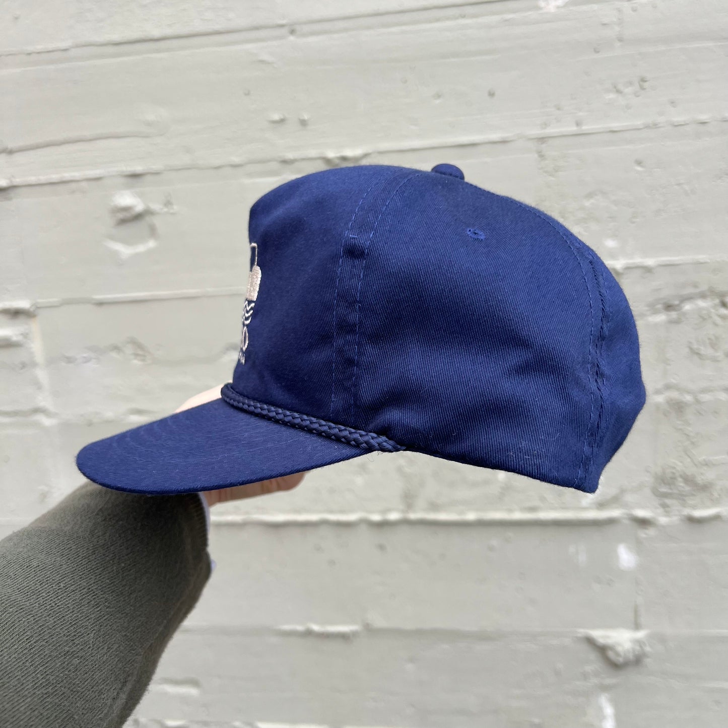 Vintage 1990's OSO NGL Project Embroidered Snapback Hat - O/S - Navy/Silver